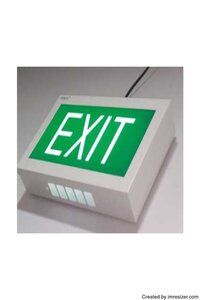 Emergency Exit Light Transparent Body Green