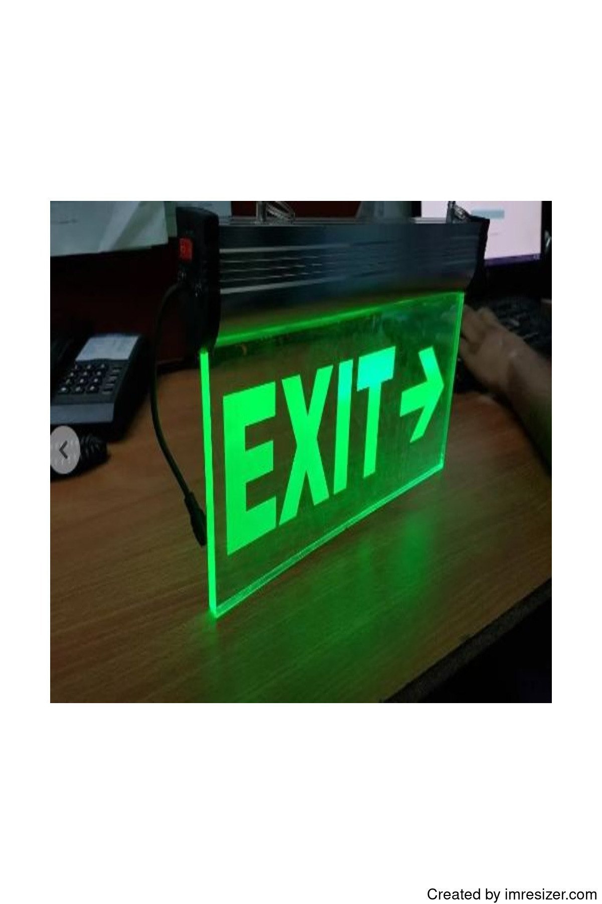 Emergency Exit Light Transparent Body Green