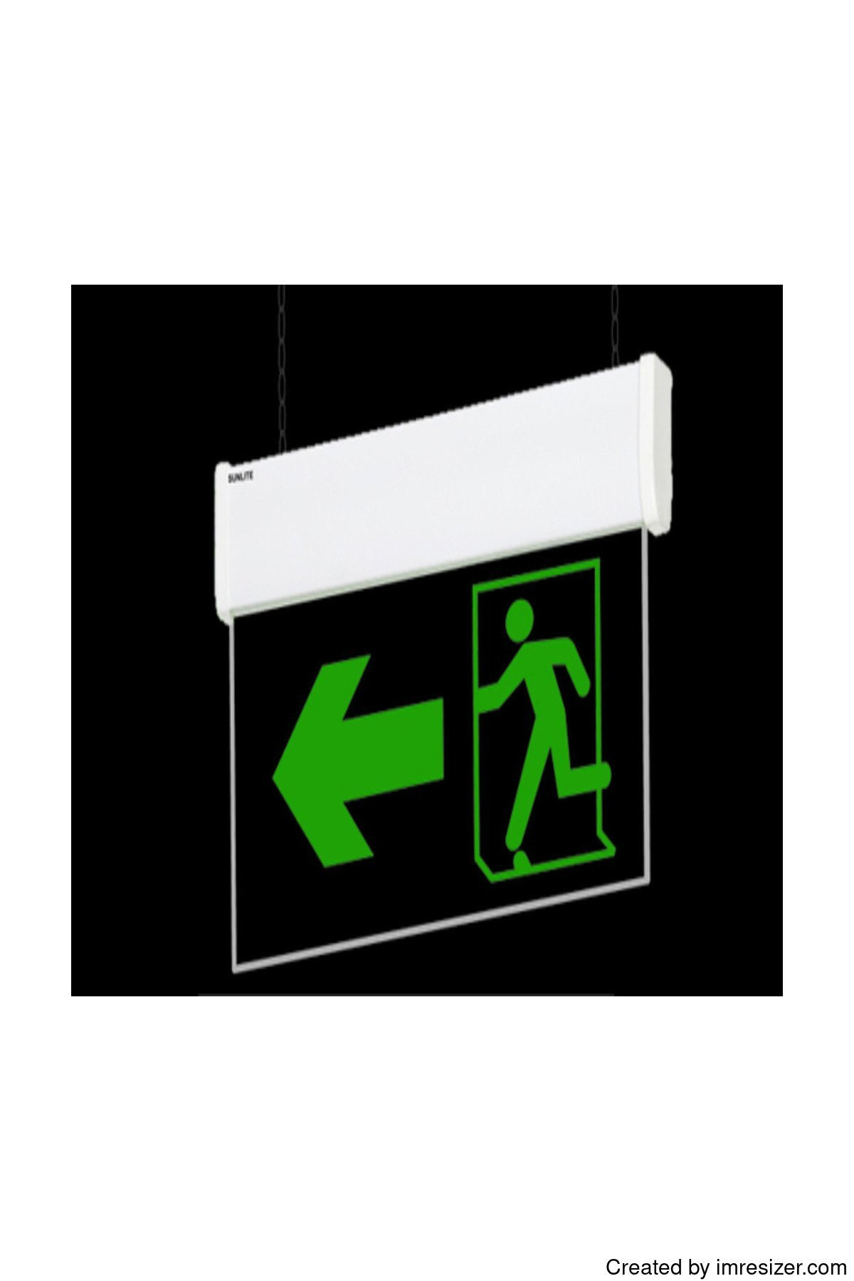 Emergency Exit Light Transparent Body Green