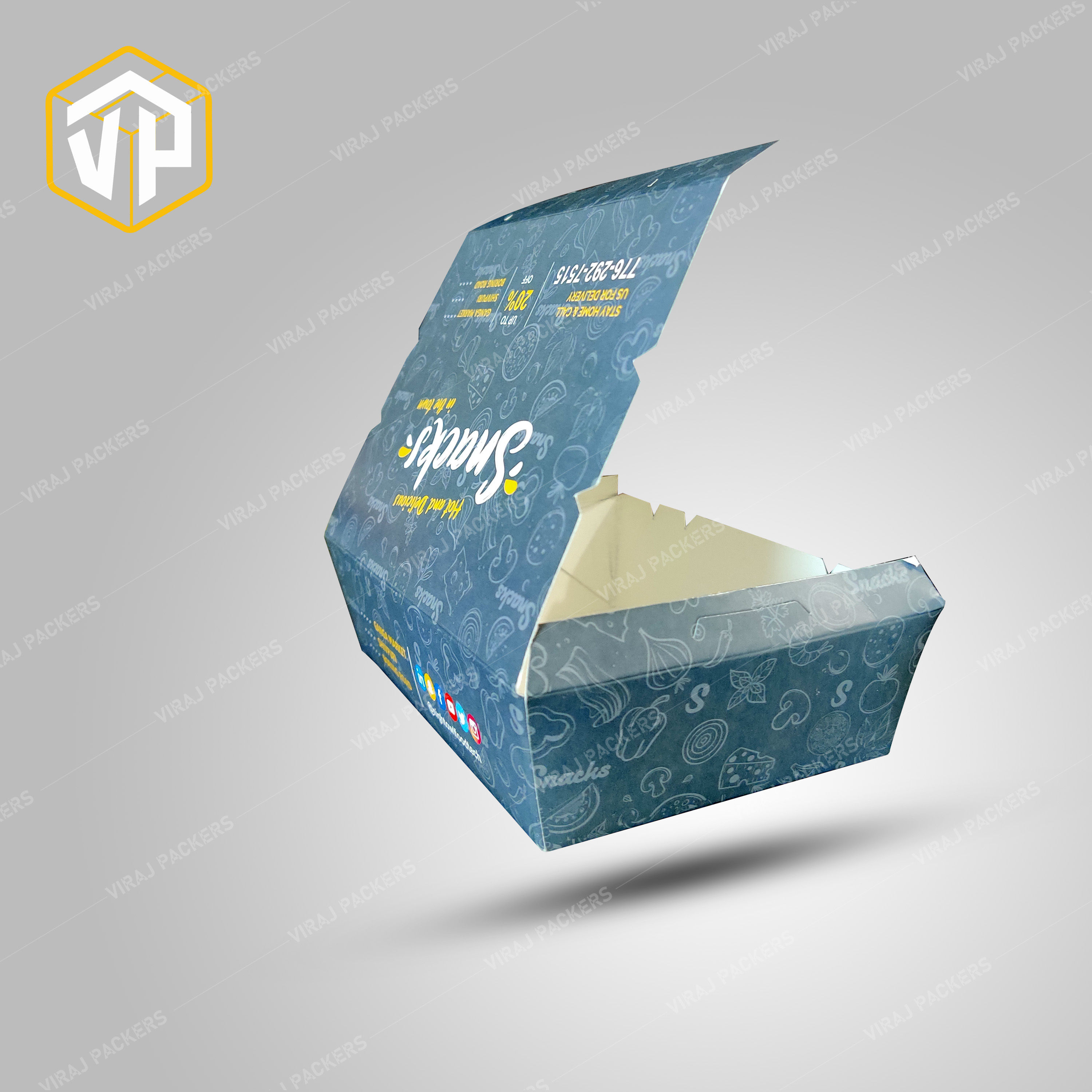 Customized Printed Snacks Packaging Boxes Manufacturer