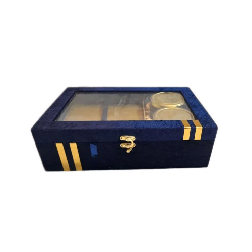 Wooden Dry Fruit Box - Color: Blue