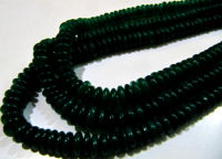 Natural Green Onyx Plain German Cut 6-9mm Beads Strand 8 inches long