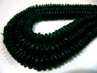 Natural Green Onyx Plain German Cut 6-9mm Beads Strand 8 inches long