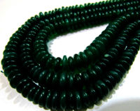 Natural Green Onyx Plain German Cut 6-9mm Beads Strand 8 inches long