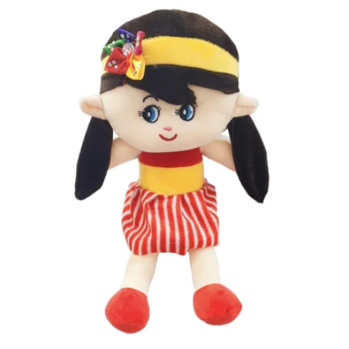 Shizuka Doll Soft Toy - High-Quality Foam & Fiber Stuffed Doll | Multicolor Design in Various Sizes for Imaginative Play, Perfect for All Ages