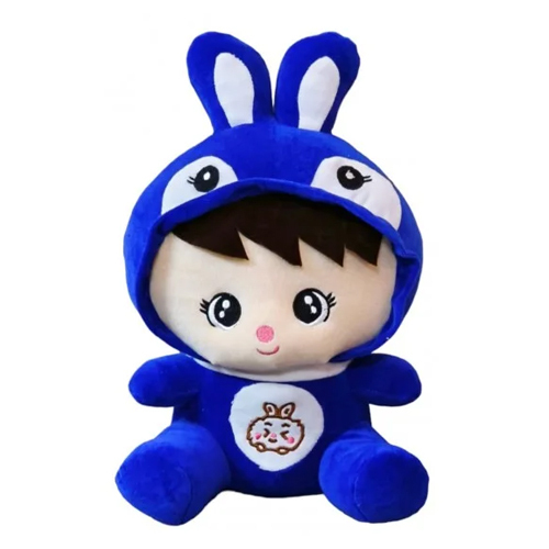 Blue Bunny Doll Soft Toy - Foam and Fiber Stuffed, Various Sizes, Charming Blue Color | Huggable Bunny for Children of All Ages