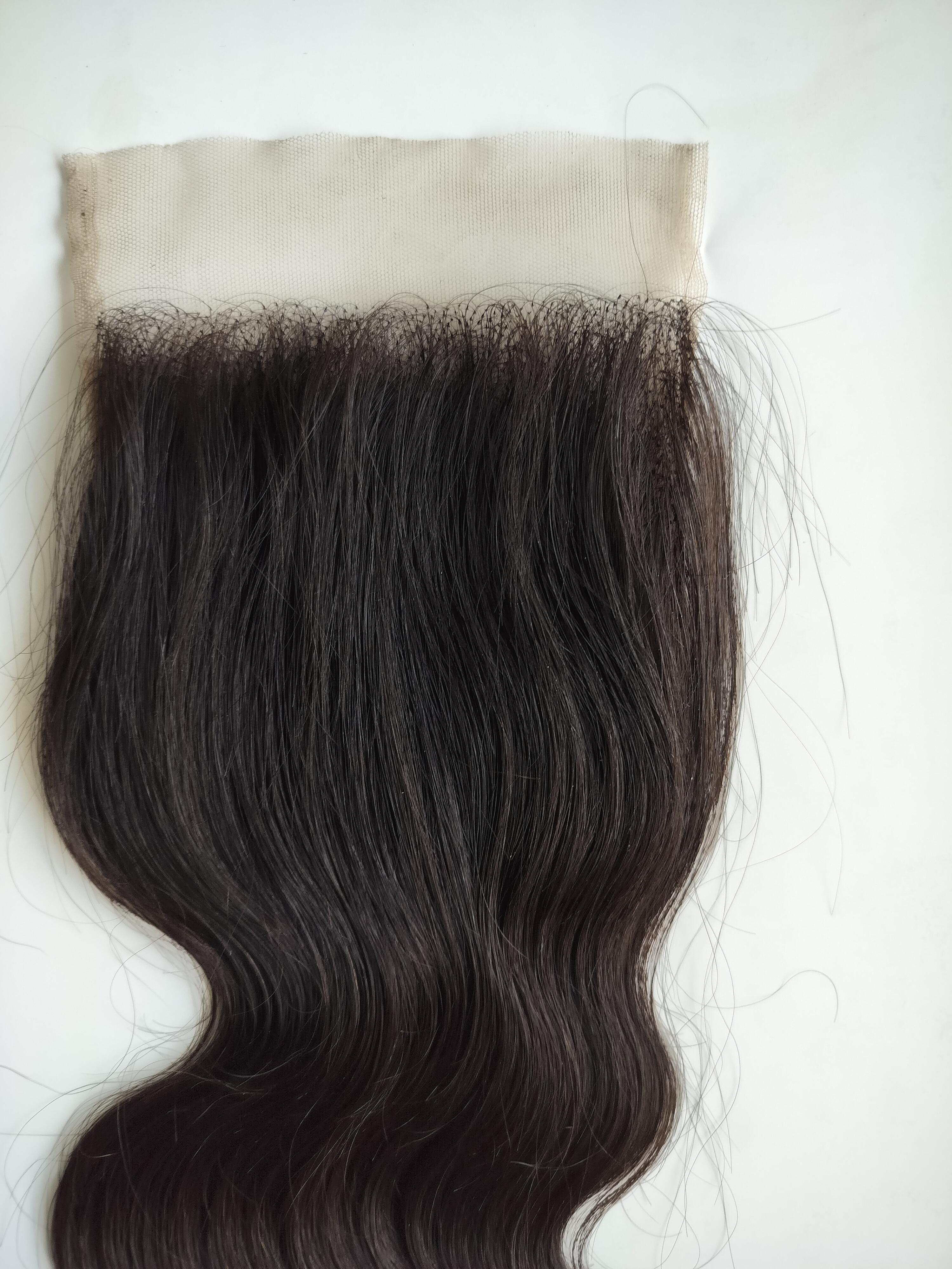 5x5 Body Wave Transparent Lace Natural Color Human Hair Closure