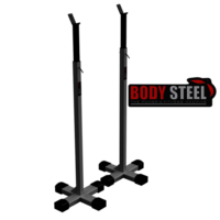 Squat Stand - Body Steel, 20 Inches Length X 72 Inches Width X 50 Inches Height | Adjustable Design For Enhanced Leg Strength Training