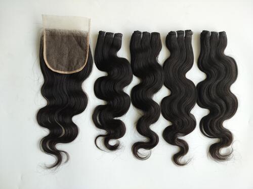 Body Wave Human Hair Bundles with matching 5x5 Lace Closure