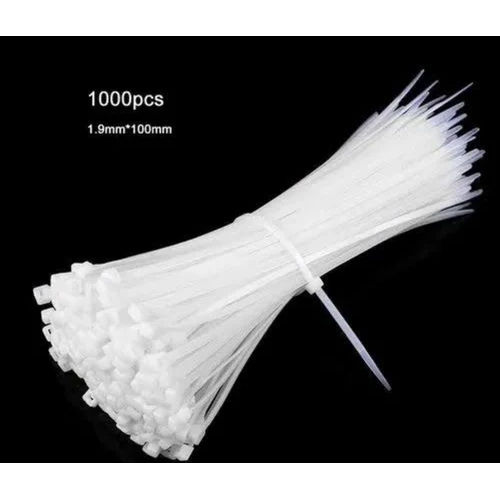 Nylon Cable Tie - PTFE Insulation Material, Industrial Application | 1 Year Warranty, White Jacket Color