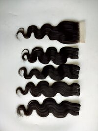 Body Wave Human Hair Bundles with matching 5x5 Lace Closure