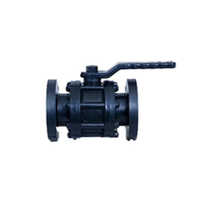 PP Ball Valve Flanged And Threaded Connection - HDPE Material, Wall Thickness 20mm to 250mm, Polished Surface, Black Color | Warranty Included