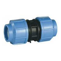 Straight Compression Coupler - Polypropylene Material, Round Section Shape , Female Connection Type For Reliable Plumbing Applications