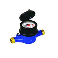 Multi Jet Water Meter - Brass, 20 Mm Size, Blue Finish | Analog Display, Humidity Resistance Up To 80%, Industrial Usage