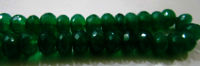 Natural Green Onyx Rondelle Faceted 7 to 8mm Beads Strand 9 inches long