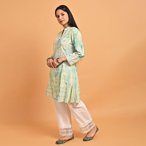 Ladies Full Sleeves Short Kurti - Color: Different Available