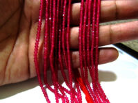 Ruby Onyx Rondelle Faceted 3mm Diamond Cut Beads Strand 13 inches long Beads