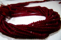 Ruby Onyx Rondelle Faceted 3mm Diamond Cut Beads Strand 13 inches long Beads