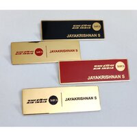 Brass Name Badge - Color: Gold Black Red