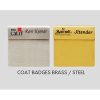 Coat Name Badge - Color: Silver/gold