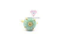 Amazonite Gemstone Gold Plated Handmade Adjustable Ring