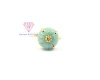 Amazonite Gemstone Gold Plated Handmade Adjustable Ring