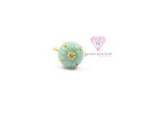 Amazonite Gemstone Gold Plated Handmade Adjustable Ring