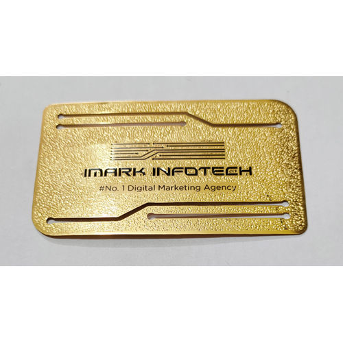 Brass gold cutout card