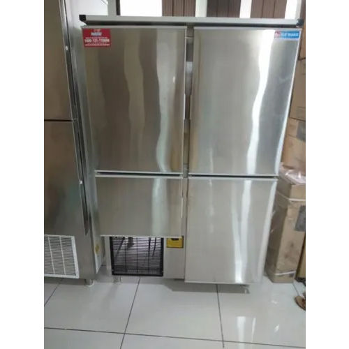 Stainless Steel Two Door Commercial Refrigerator - Capacity: 300-400 Ltr/Hr