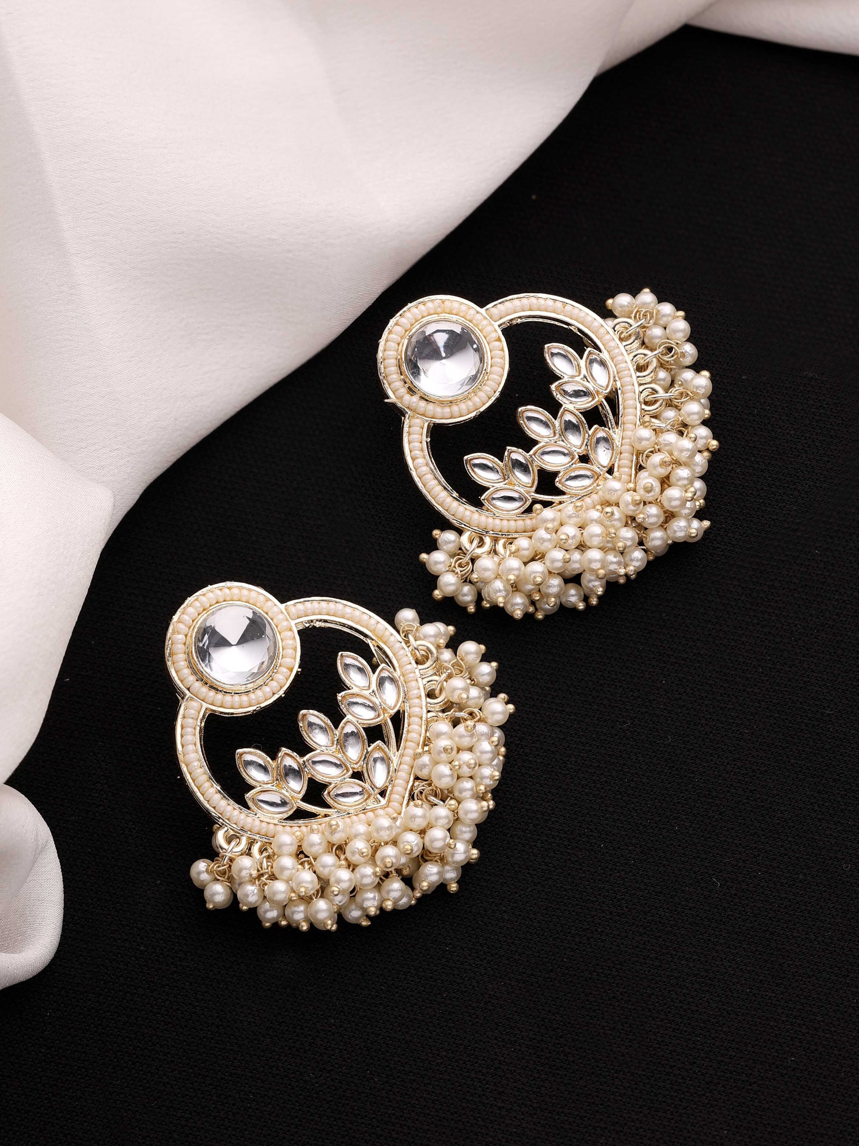 Moonlit Pearls and Beads Earring.....