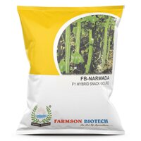 Snake Gourd Seeds Fb-narmada F1 Hybrid - 5-6 Feet Long Silver Green Fruit | High Yielding, 95%-99% Purity, Suitable For Year-round Cultivation
