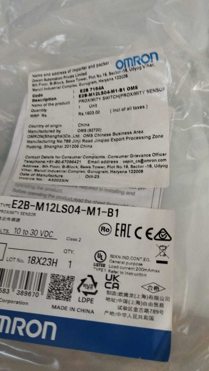OMRON PROXIMITY SENSOR E2B-M30KN20-M1-B2, E2B-M30KN20-M1-C1, E2B-M30KN20-M1-C2, E2B-M30KN20-M1-B1  E2B-M30KN20-WP-B1, E2B-M30KN20-WP-B2,  E2B-M30KN20-WP-C1, E2B-M30LN20-M1-B1,  E2B-M30LN20-M1-B2