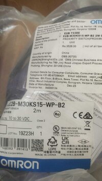 OMRON PROXIMITY SENSOR E2B-M30KN20-M1-B2, E2B-M30KN20-M1-C1, E2B-M30KN20-M1-C2, E2B-M30KN20-M1-B1  E2B-M30KN20-WP-B1, E2B-M30KN20-WP-B2,  E2B-M30KN20-WP-C1, E2B-M30LN20-M1-B1,  E2B-M30LN20-M1-B2