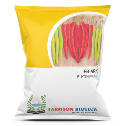 Chilli Seeds -Ark F1 Hybrid - Erect & Spreading Habit, Elongate Light Green to Red Fruit 18-20 Cm Length, Medium Pungency, Tolerant to Powdery Mildew & Virus