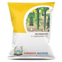 Fb-prabhas F1 Hybrid Sponge Gourd Seeds - Long Cylindrical Dark Green Fruits 25-30 Cm, 150-200 Gm Weight | High Yielding, 45-50 Days To Harvest