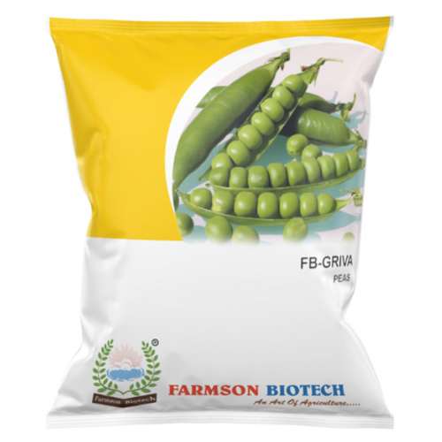 Pea Seeds -Griva (GS-10) - Green 11-12 Cm Pod Length 8-10 Grains Per Pod Tolerant to Powdery Mildew Average Yield 4-6 Tons/Acre