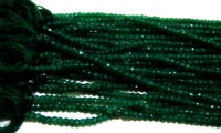 Natural Green Onyx Rondelle Faceted 3-4mm Beads Strand 13 inches long