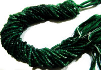 Natural Green Onyx Rondelle Faceted 3-4mm Bead Strand 13 inches long