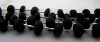 Natural Black Onyx Rondelle Faceted 10 to 12mm Beads Strand 9 inches long