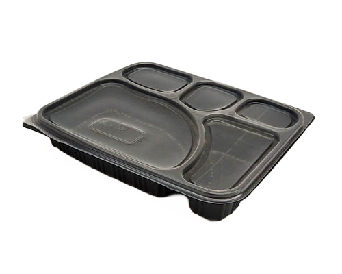 Plastic Compartment Meal Tray with Lid