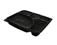 Plastic Compartment Meal Tray with Lid