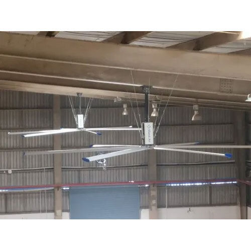 Huge Industrial Altra Hvls Ceiling Fans - Color: Silver