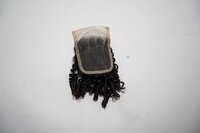 Black Transparent Lace Kinky Curly Human Hair Closure