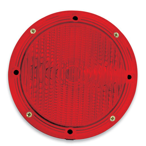 Stop & Tail, Single V-LED, 7 Round, Red Lens