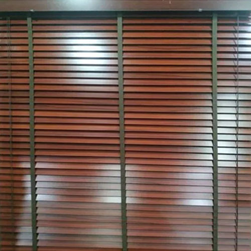 Wooden Window Blind - Color: Brown