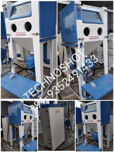 Cabinet type pressure sand blasting machine