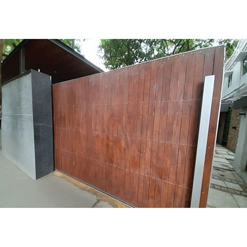 Modern Sliding Gate - Color: Brown