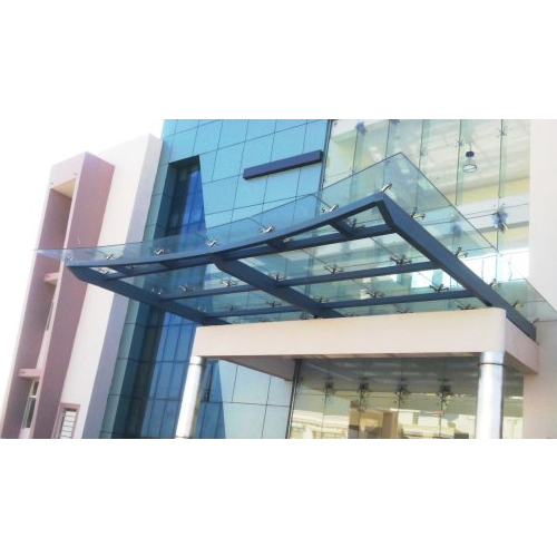 Stainless Steel Rectangular Glass Canopy