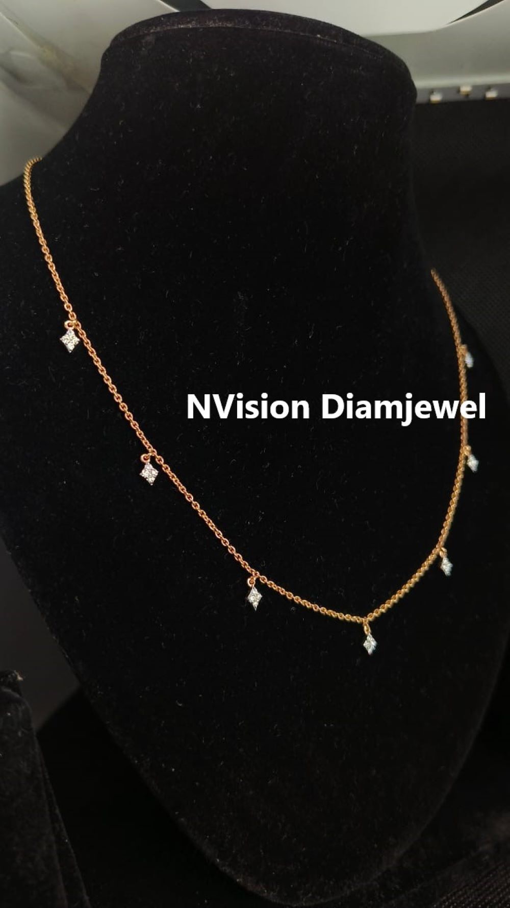 Rose Gold Earthmined Diamond Starlet Chain Necklace