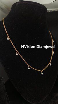 Rose Gold Earthmined Diamond Starlet Chain Necklace